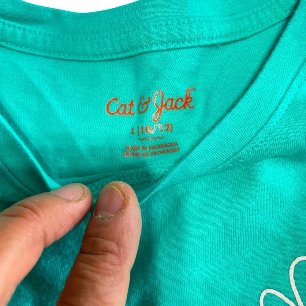 Cat & Jack Girls Graphic T-Shirts Bundle | Size L (10/12) | Set of 3 Casual Cott - Picture 2 of 5